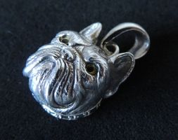 Bulldogge Silber 925 Anhänger