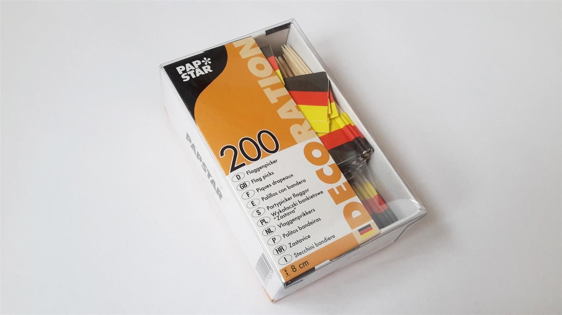 Toutes les décorations: Partypicker, 200 x Flagge Deutschland – Neuf avec emballage d'origine à St. Gallen par cointec 1