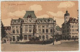 St.Gallen, Börsenplatz, Pro Juventute-Frankatur 1919