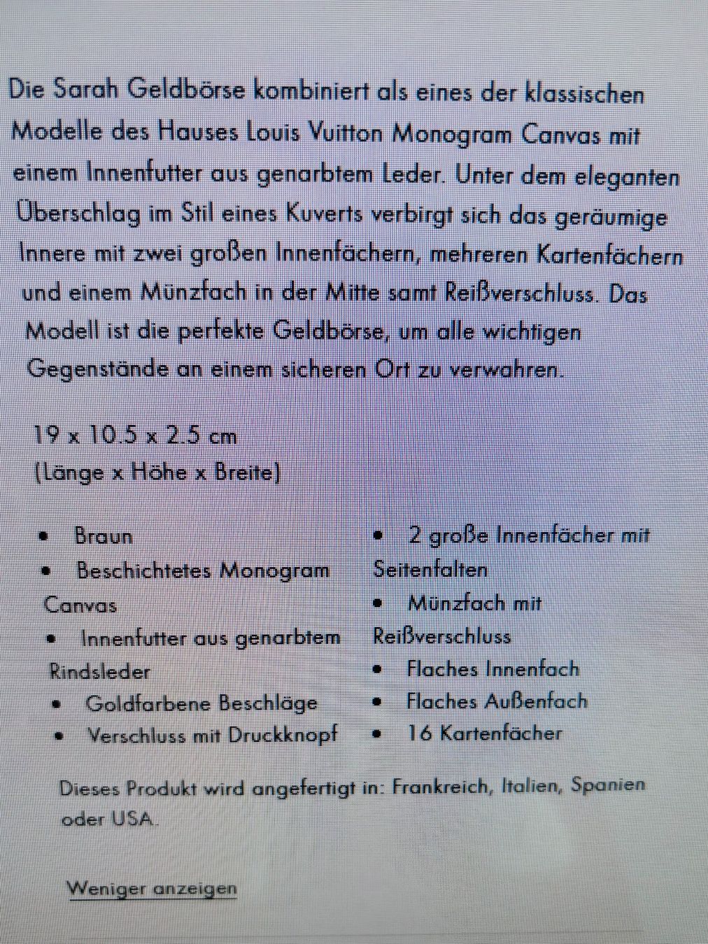 Louis Vuitton Portamonete: Louis Vuitton Geldbörse – Usato da Zollikon venduto da sarosco 5