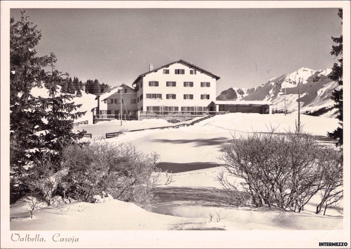 Cartoline postali: Valbella GR // 1950 Casa Casoja Winter // Lenzerheide – Usato da Basel venduto da intermezzo12