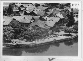Flugaufnahme Brienz Restaurant Löwen Foto: 90x120mm Negativ