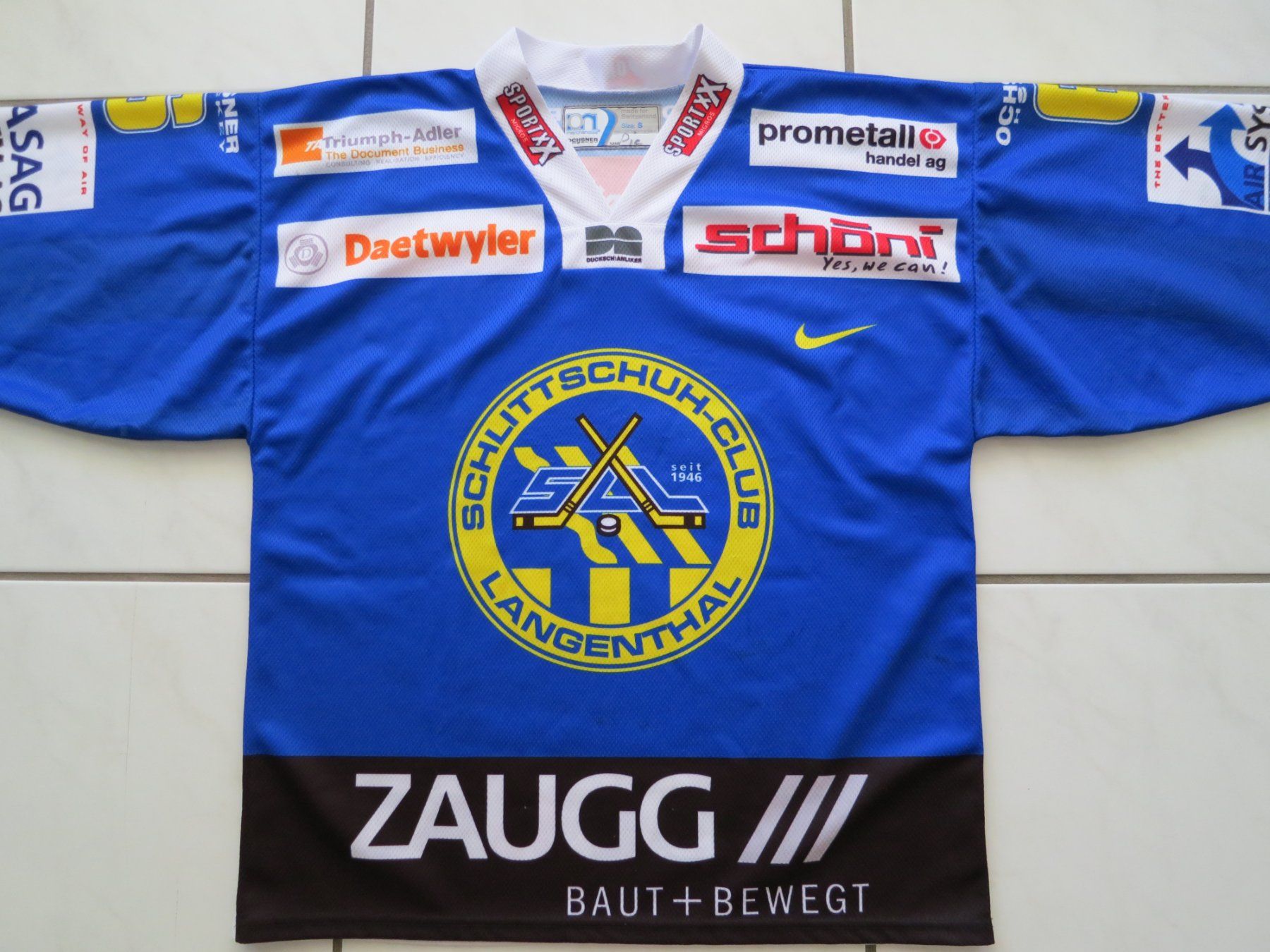 Scarpe, pantaloni & magliette da ginnastica: Matchworn Eishockey Trikot vom SC Langenthal - SCL – Usato da Niederbipp venduto da floorballrexi 1