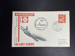 Swissair Erstflugbrief Tokyo-Zürich 1974