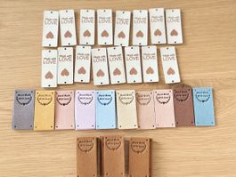 HANDMADE Etiketten zum Annähen 46Stk