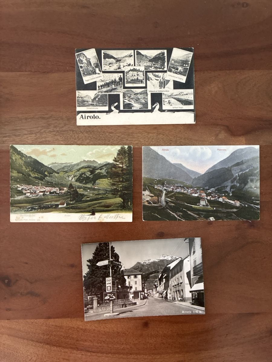 Cartoline postali: 9 Ansichtskarten Schweiz von Airolo TI – Usato da Oftringen venduto da Cla.vD.74