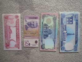 27 Bank-Noten Münzen -CH  Irak Serbien D US Brasil Norwegen
