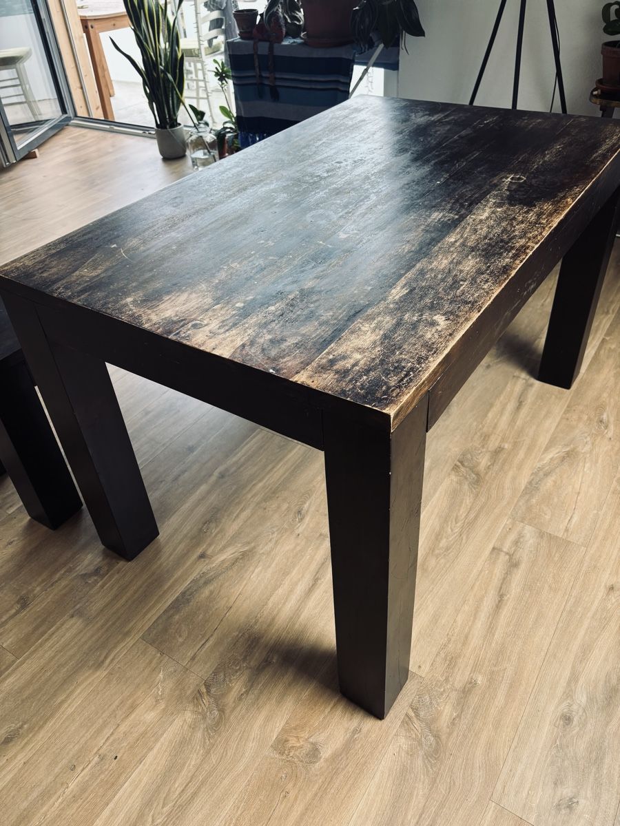 Tischset: Massiver Tisch mit Sitzbank – Gebraucht aus meiringen von Vlinder01 2