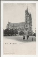 AK ca. 1900 Basel - Das Münster - Leicht Belebt 🤩