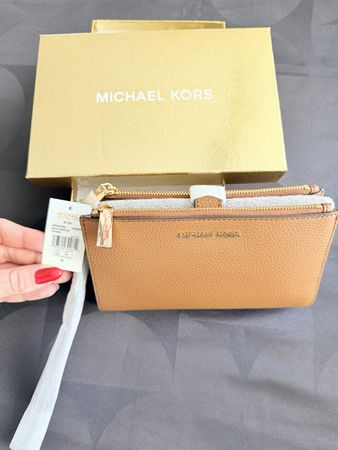 Michael Kors Jet Set Double Zip Wristlet Leder - NEU NWT