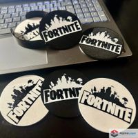 Fortnite Coaster Set with Holder 3D Printed Drink Coasters