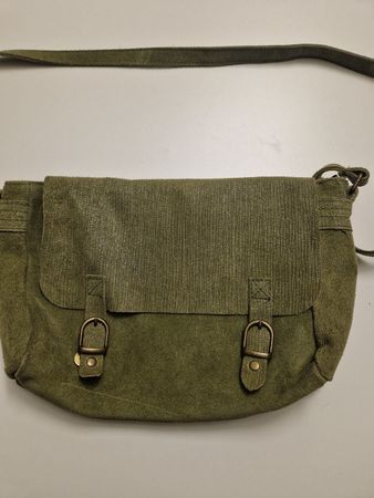 Echte Wildledertasche Olivgrün
