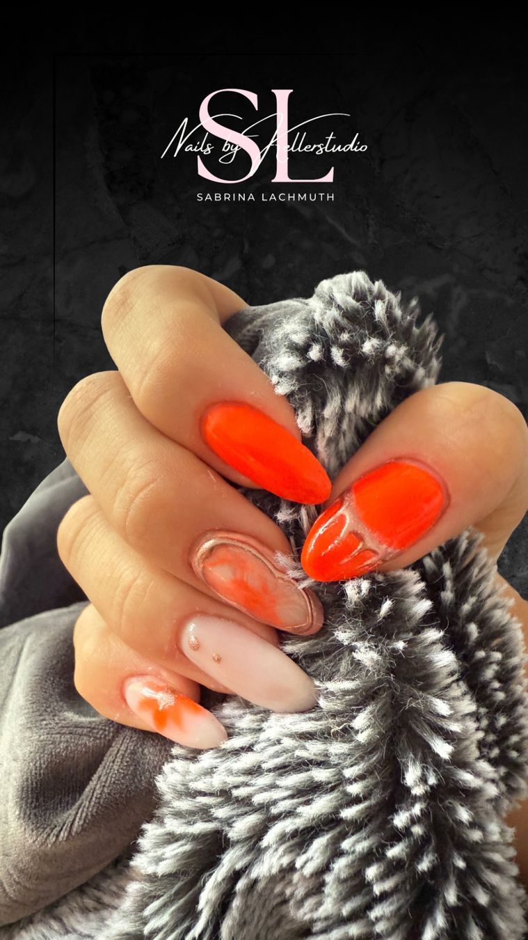 knstliche fingerngel ohne kleber Press on Nails: Glazed pearl ACRYLISH (almond) Softgel Kunstngel  NAILD