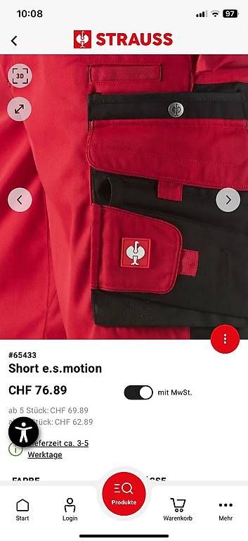 Engelbert Strauss Pantaloni: Short "Engelbert Strauss Motion" Gr.54 NEU – Nuovo e nell'imballaggio originale da Safnern venduto da Seeland-123 2