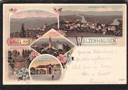 Lithographie: Walzenhausen AR , gel. 1898