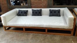 Sofa Outdoor Lounge Gartensofa Teakholz Gartenmöbel Couch