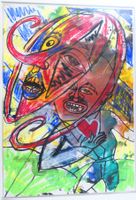 Claude Sandoz (*1946 Zürich) Originalbild, ca. 63 x 50 cm,