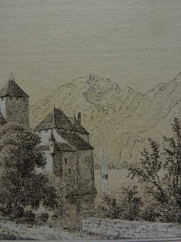 Incisioni: Chillon getönte Lithographie – Usato da Risch venduto da Rischli15 7