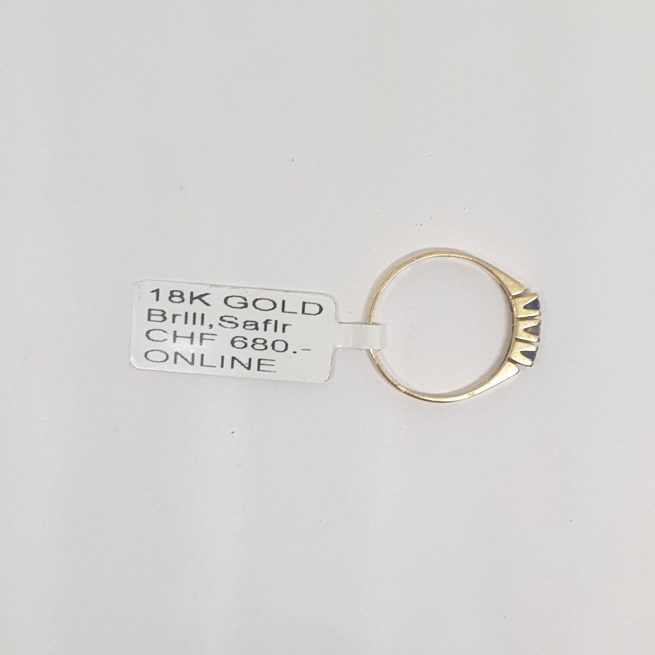 Anelli: Echt 18K Gold - Saphir, Diamant Ring – Usato da Luzern venduto da luzerngoldhaus 1