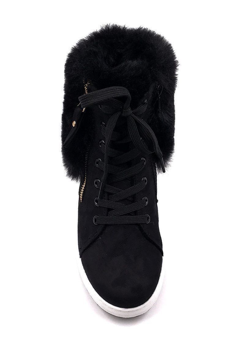 Scarpe da donna: Sneakers, schwarz, Kunstfell, Grösse 38 – Difettoso da Eschenbach SG venduto da Peachick 2