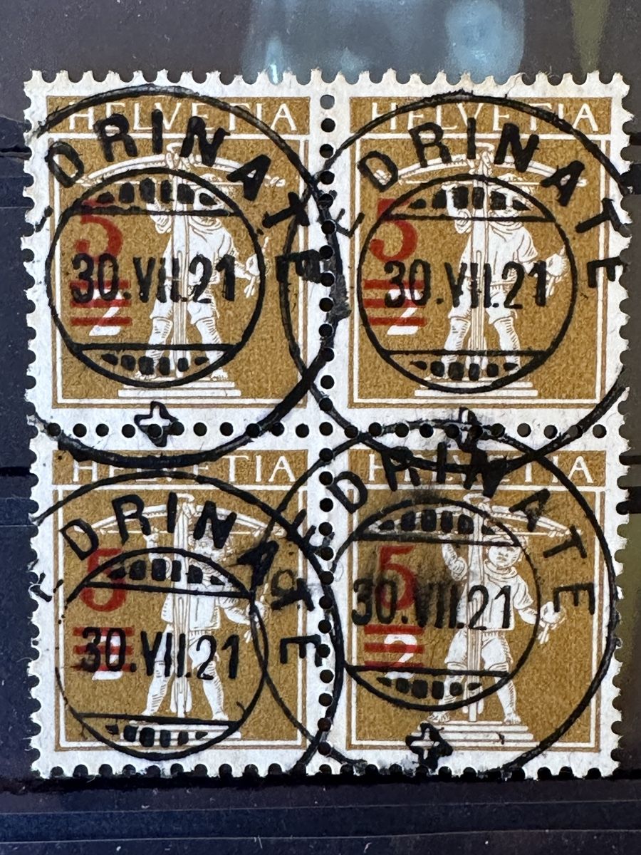 Tous les timbres: Schweiz ZNr 147 o 4er Block – D'occasion à Schmitten / FR par Samsara169