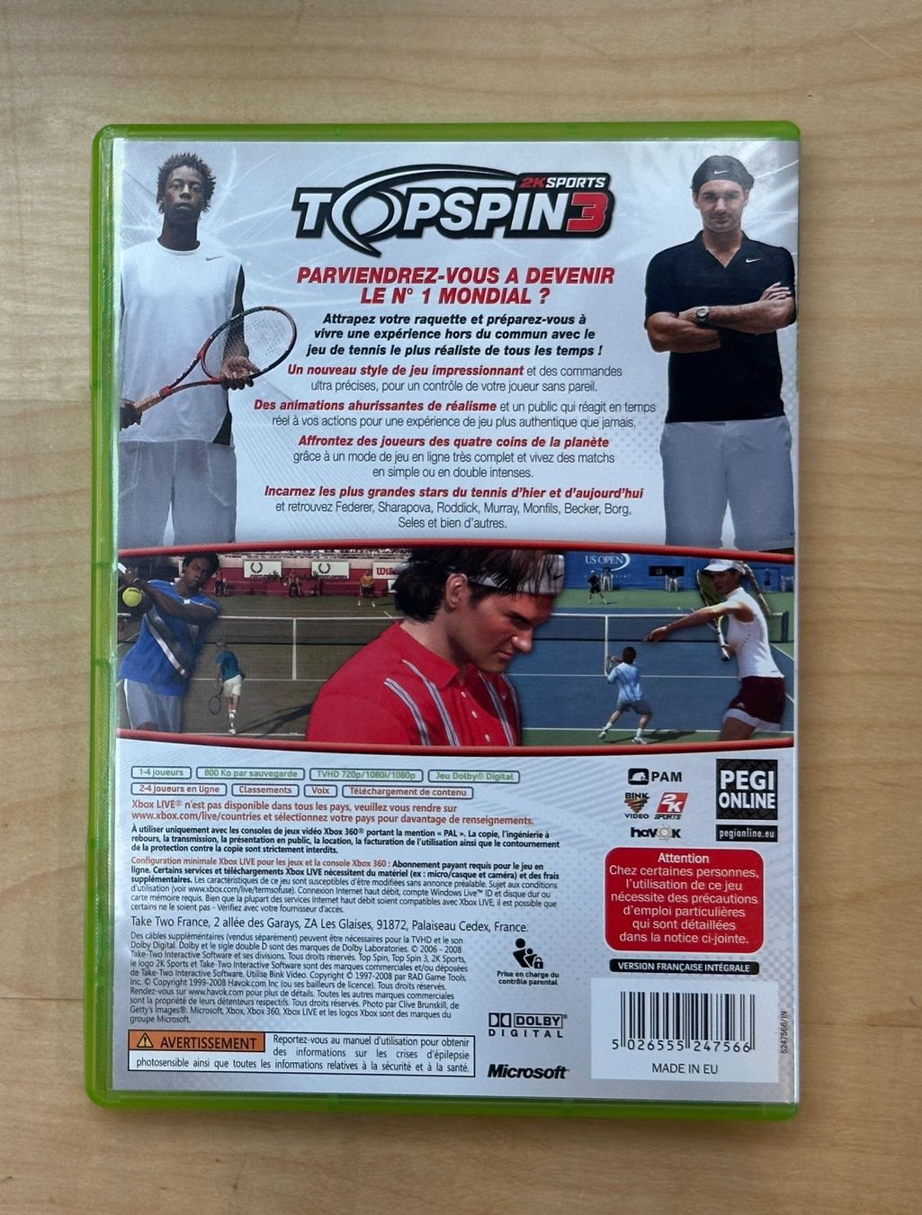 Microsoft Jeux: Top Spin 3 - XBOX 360 – D'occasion à Genève par Jeux_Retro 1