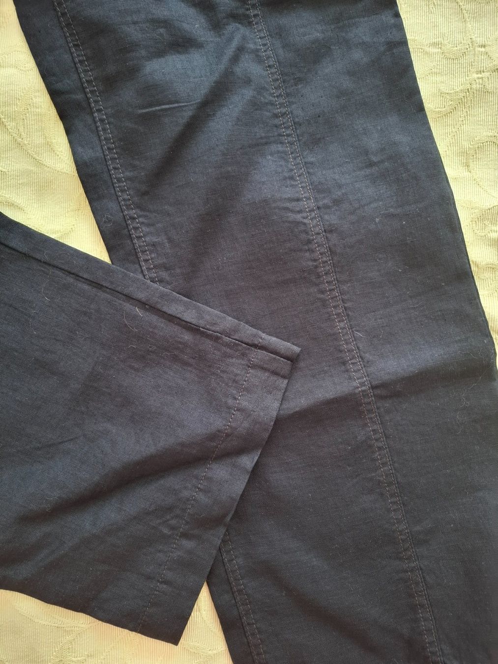 C&A Pantaloni: Leinenhose Sommerhose 46 Schwarz – Usato da St.Gallen venduto da LaMiSa 2