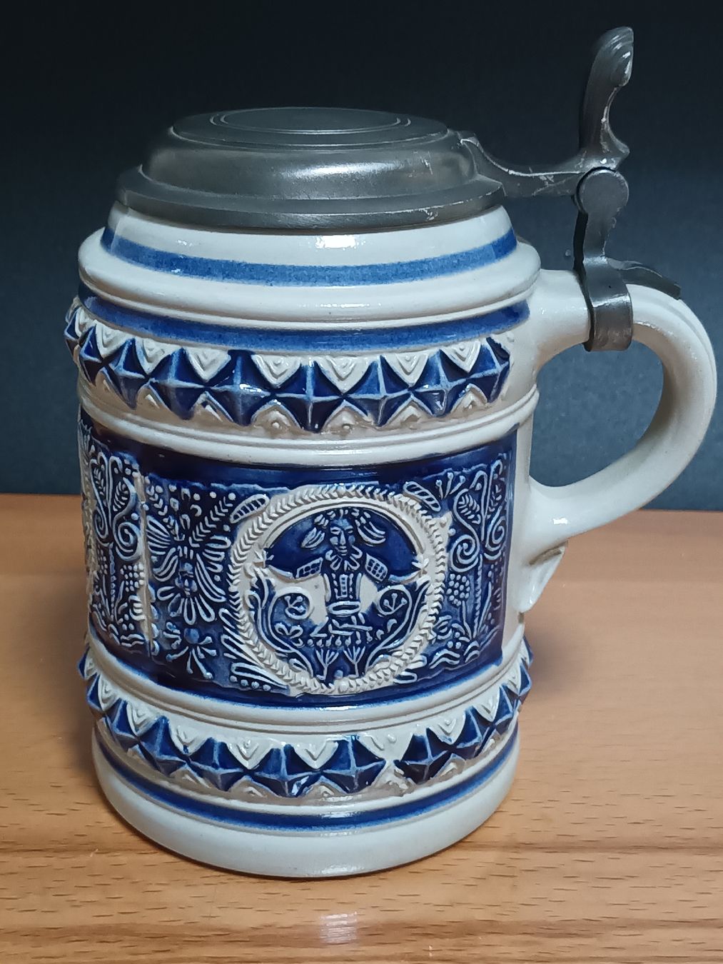 Geschirrsets: Limitierter Gerz Bierkrug mit Zinndeckel, 1992, Westerwald – Gebraucht aus Allenwinden von pro_nmg9