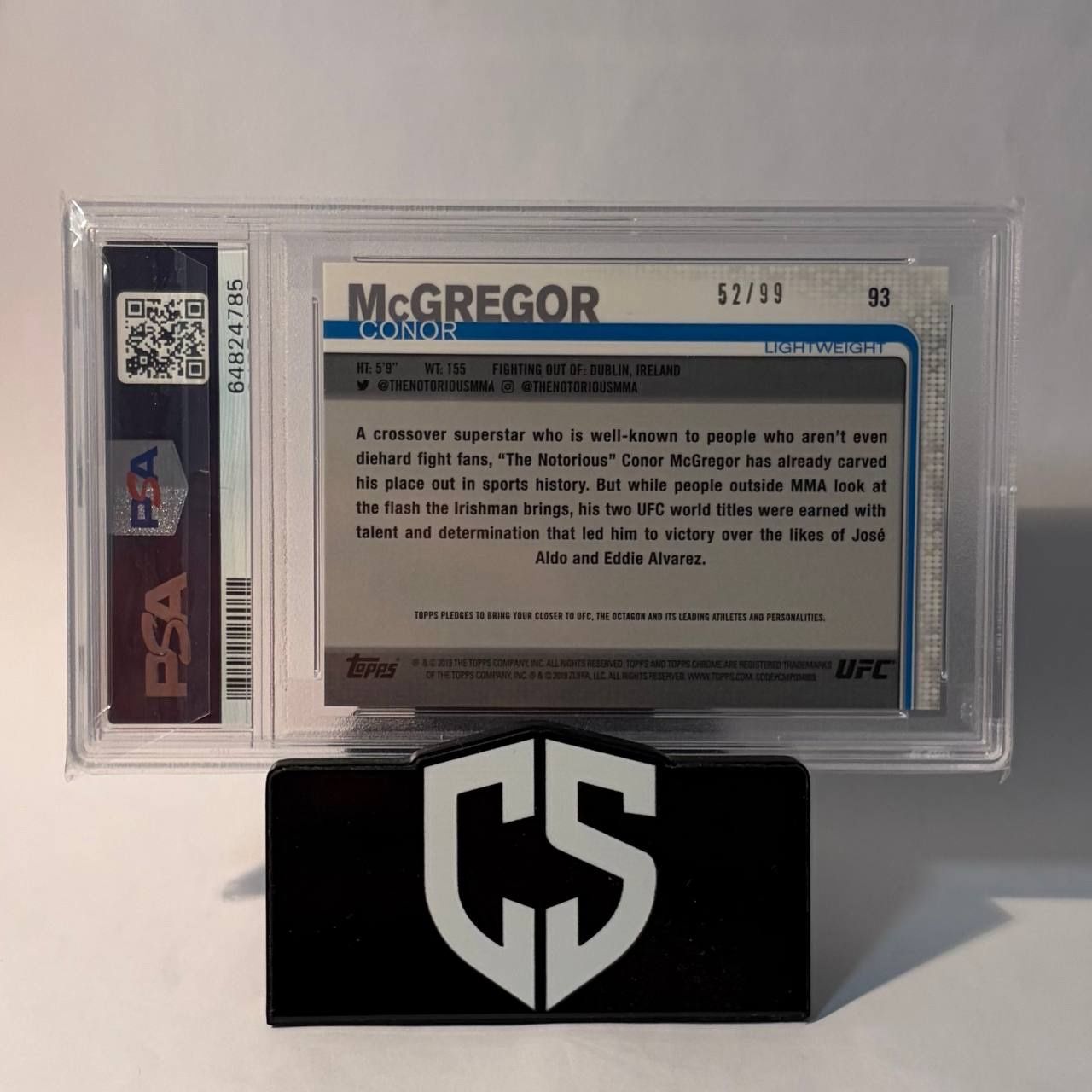 Topps Carte collezionabili: 2019 Topps Chrome Conor McGreg Green Refractor /99 PSA 10 – Usato da Oftringen venduto da collectsupply 1