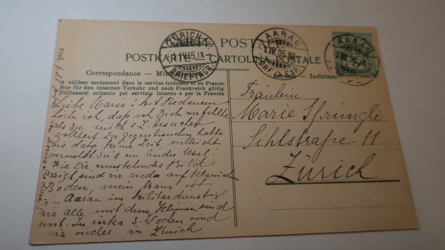 Cartoline postali: Bauernhaus im Aargau 1905 – Usato da Cormoret venduto da Pascalll2001 5