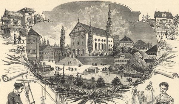 Incisioni: Wohlen  Holzstich 1883 – Usato da Rafz venduto da Helvet32 1