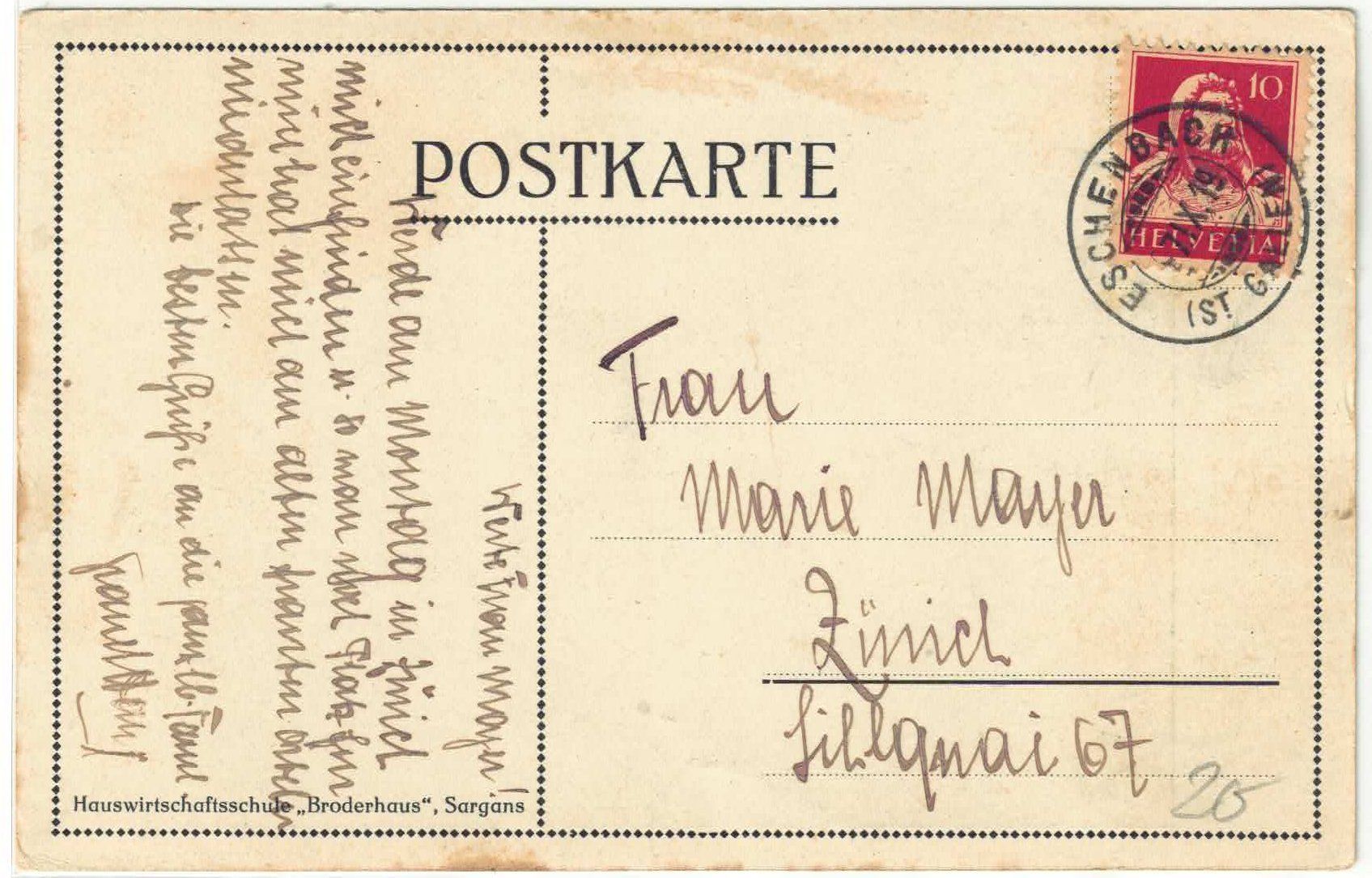 Cartoline postali: Wohnhaus in Eschenbach SG – Usato da Ettingen venduto da Kartenplanet 1