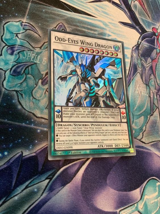 Yu-Gi-Oh! Odd-Eyes Wing Dragon – DIFO-EN098 Super Rare, 1. Ausgabe