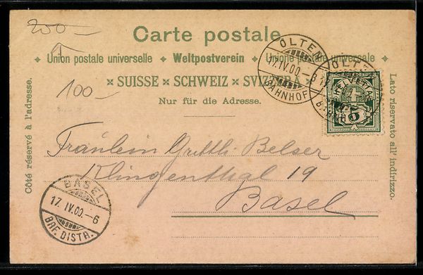 Cartoline postali: Litho Solothurn, St. Upsuskirche, Eichto – Usato da Berlin venduto da bartko-reher 1