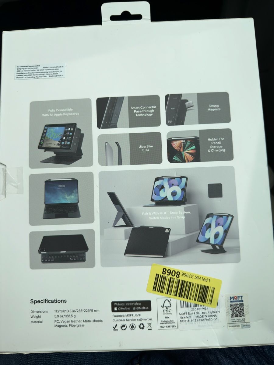 Covers & Borse: MOFT Snap Case für iPad Pro 12.9" (5. & 6. Gen) – Nuovo e nell'imballaggio originale da Fehraltorf venduto da milady