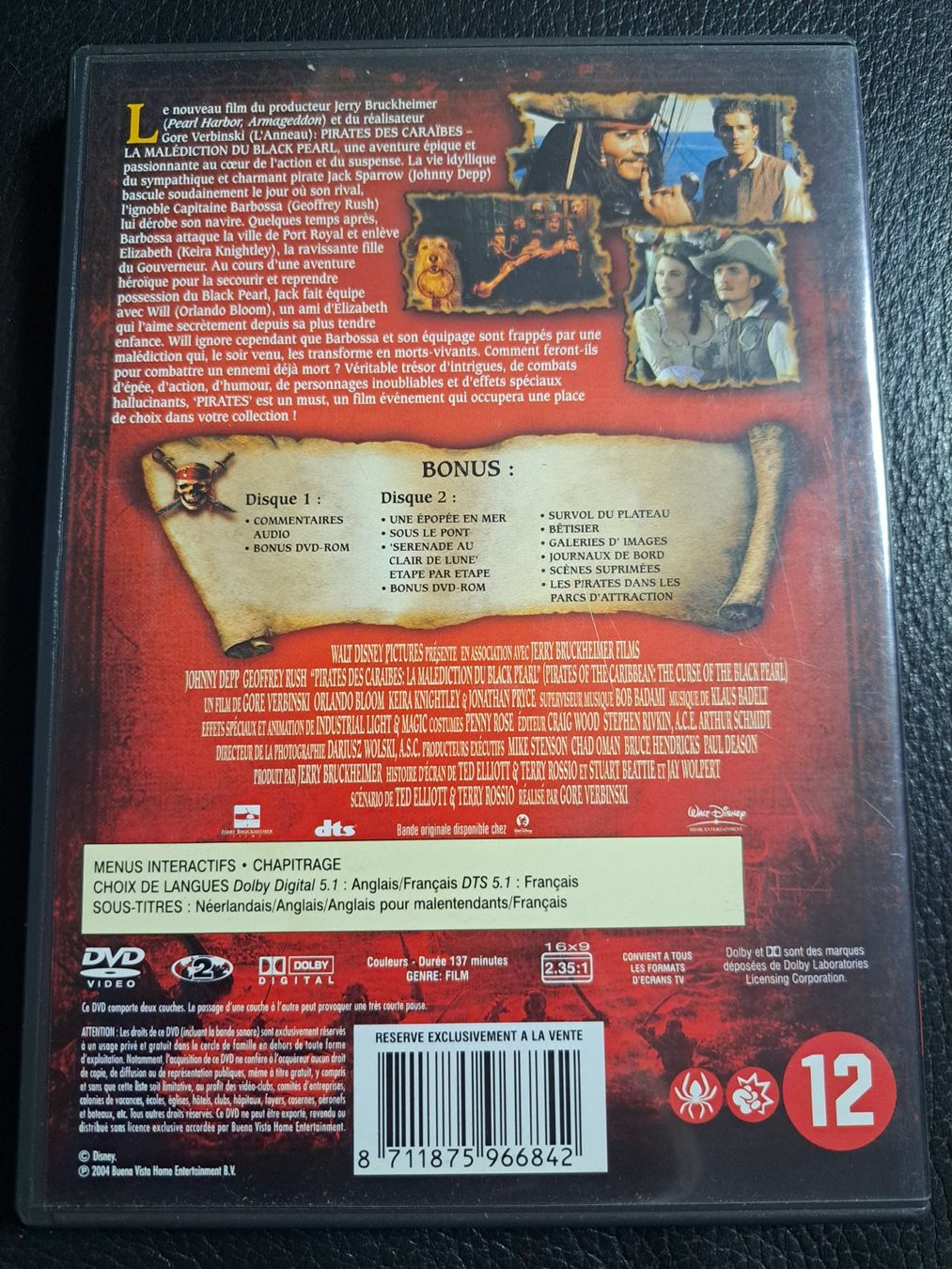 Tutti i DVDs: DVD pirates des caraïbes – Usato da Marly venduto da mic_7k82 1