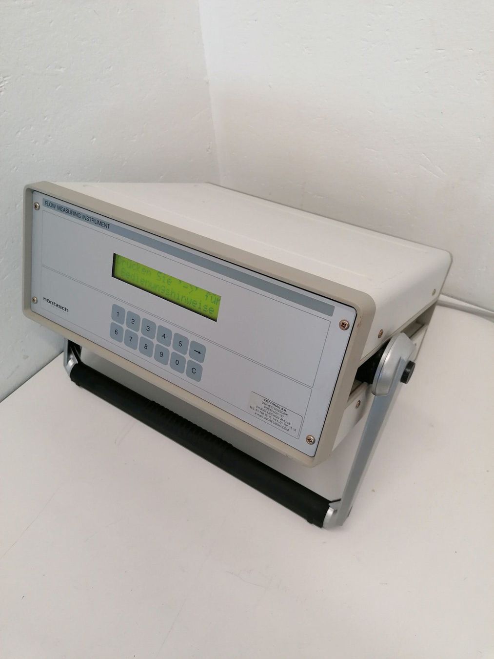 Misurare: Höntzsch Flow Measuring Insrument – Usato da Niederdorf venduto da LeptonAG_Labor