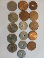 Lot de pièces japonaises 100 yens 50 yens 10 yens collection