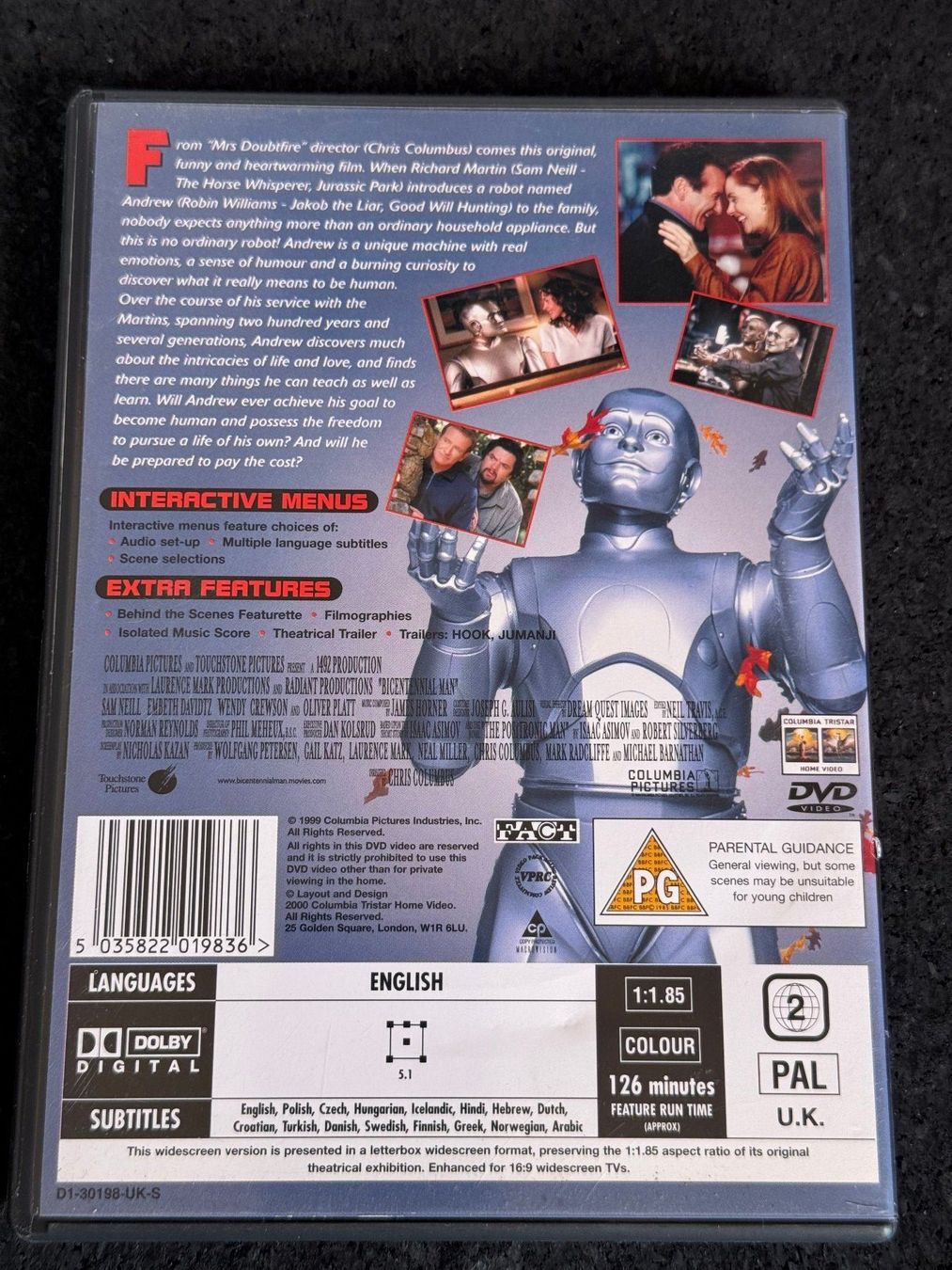 Tutti i DVDs: Bicentennial Man DVD EN Robin Williams – Usato da Fribourg venduto da tschjoly 1