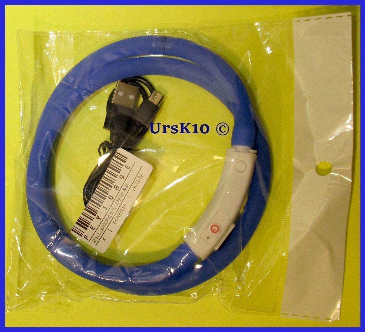 Guinzagli & Collari: NEU - LED Leucht - Halsband USB Blau – Nuovo e nell'imballaggio originale da St. Margarethen TG venduto da ursk10 3