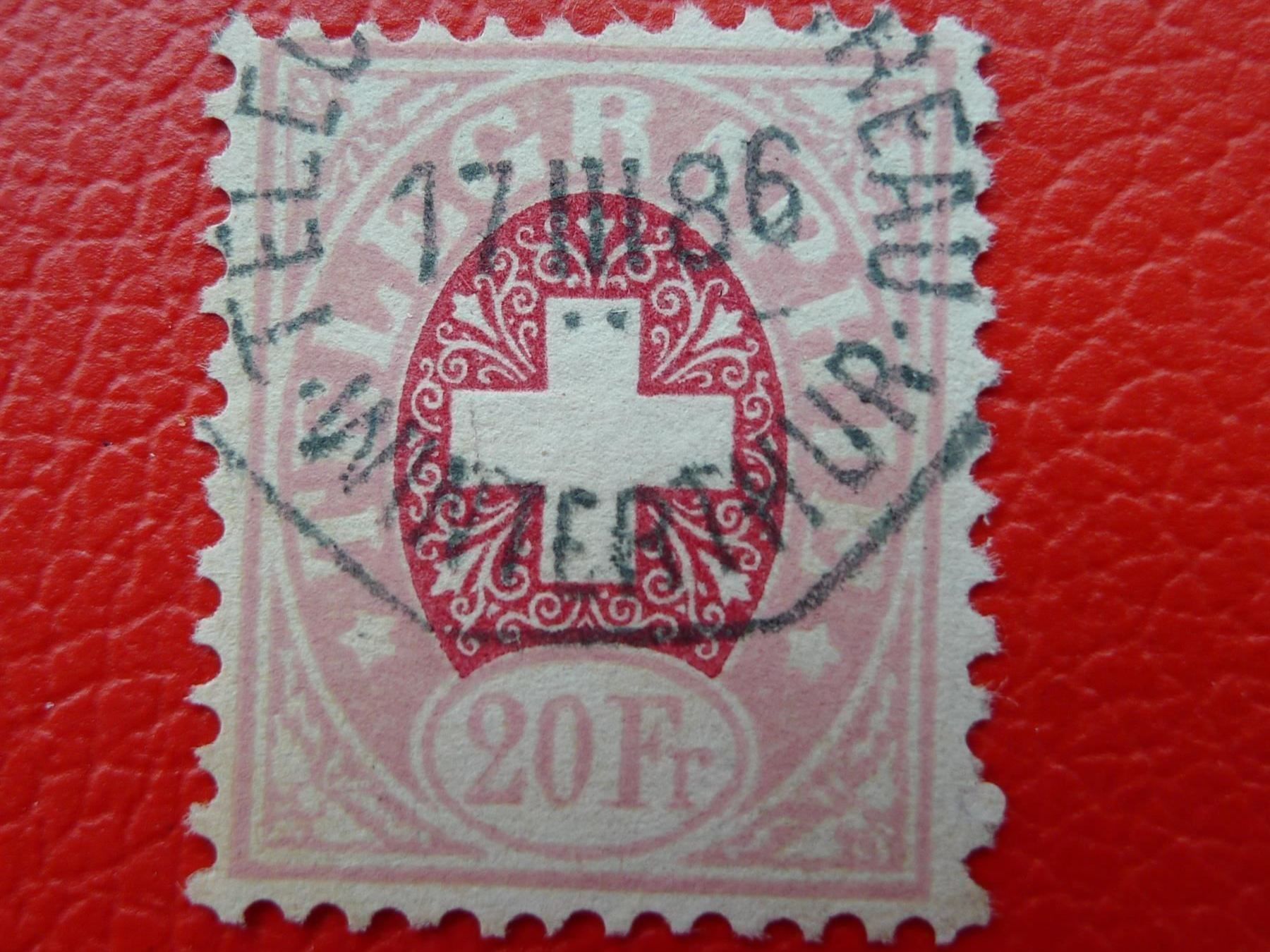 Tutti i francobolli: 1886, Telegraphenmarke Nr.5,  von WINTERTHUR, Kat: 70.- – Usato da Sursee venduto da Luzernerraute