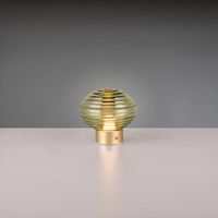 Tischleuchte, Grün, Messing, 14 cm Höhe