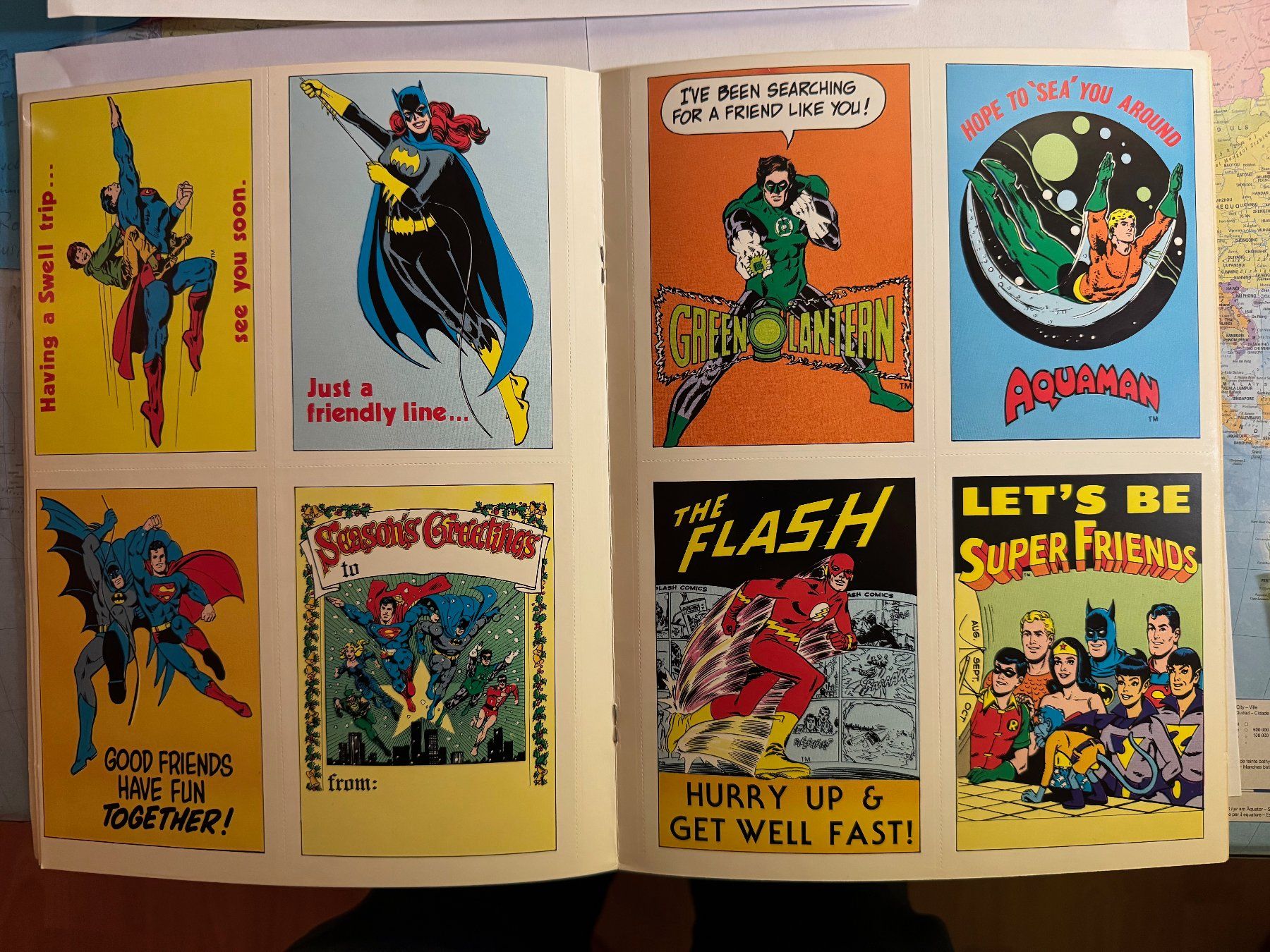 Fumetti: DC Super Heroes - POSTKARTENBUCH von 1981/Superman,Flash usw – Nuovo (secondo la descrizione) da Hedingen venduto da Wowi 3