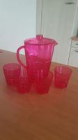 Lot rose pichet (1) 1.5 l - gobelet  (4) 200 ml