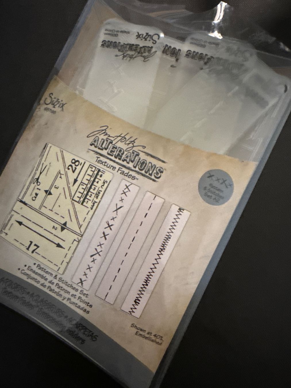 Sizzix Kit bricolage: Sizzix Prägefolder Set "Pattern & Stitches" – Usato da Binningen venduto da fanarama