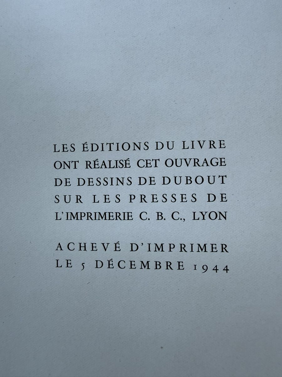 Bücher: Mappe DUBOUT Préfas du Gabriel Chevallier 1944 – Gebraucht aus Konolfingen von petzipetz 2