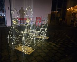 IX Acrylic Sled, Weihnacht Shop Schlitten, Plexiglas Regal