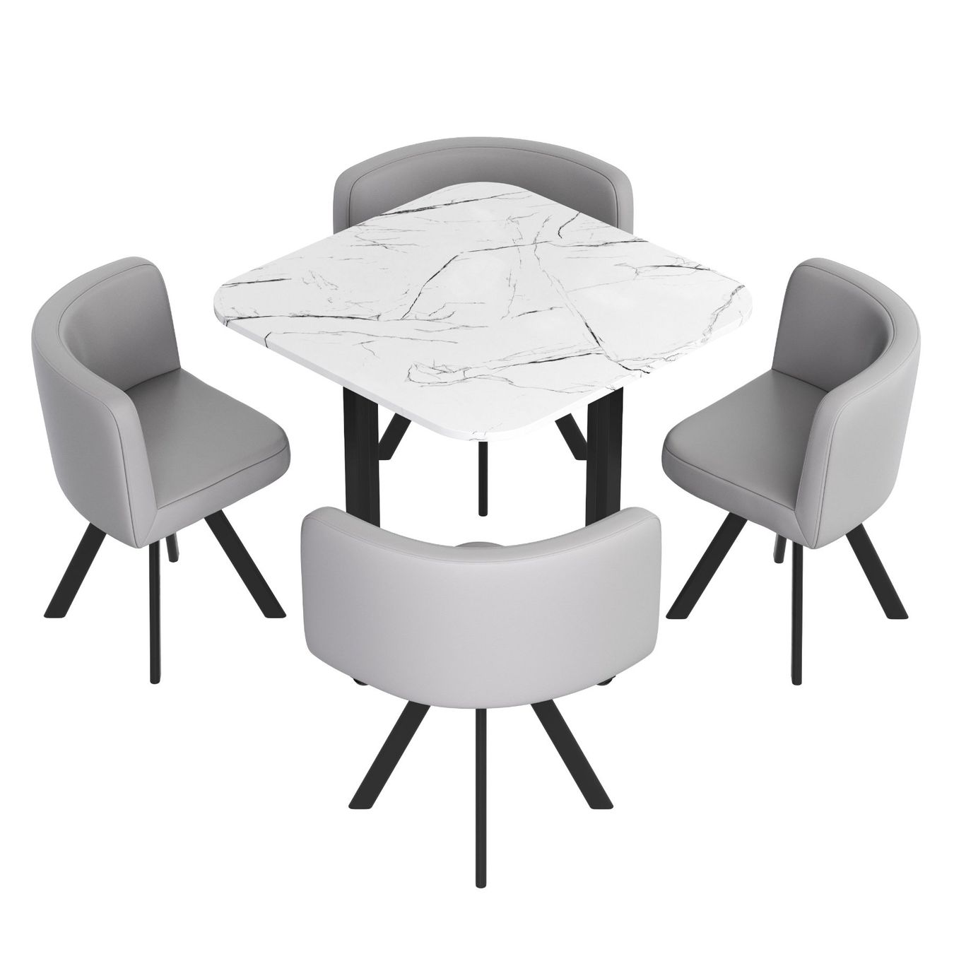 Set de table et chaises: Essgruppe grau/weiss – Neuf avec emballage d'origine à Zug par Cheap-Shop