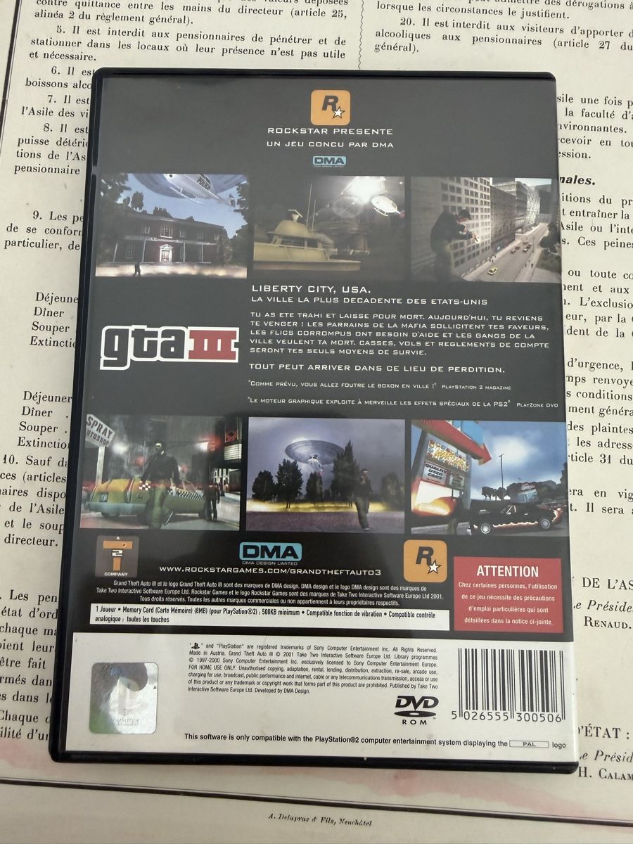 Giochi: Grand Theft Auto III PlayStation 2,  – Usato da Fontainemelon venduto da Artgenter 1