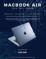 MacBook Air 256GB Mid 13.6" M4 - Nouveau